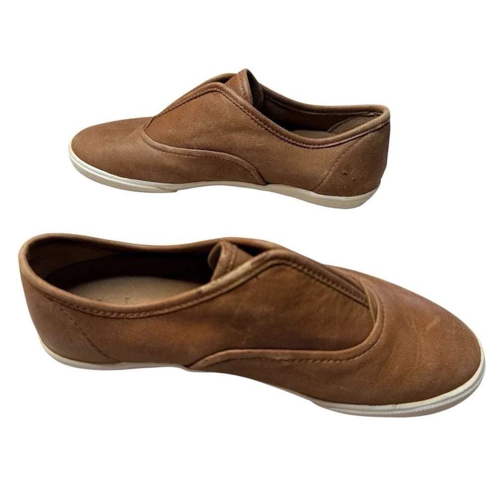 Frye Maya CVO Slip On Sneakers Women's Size 7 Brown Leather Comfort Shoes